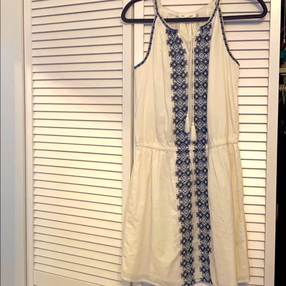 Dress with blue detail + tassel - Picture 2 of 4